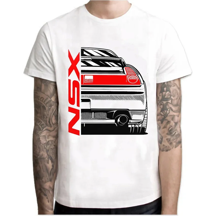 

New Summer Men's Short Sleeve Civic Type R Print T-Shirt JDM Legend NSX Car Sport T shirts Hip Hop Boy Casual White Tees