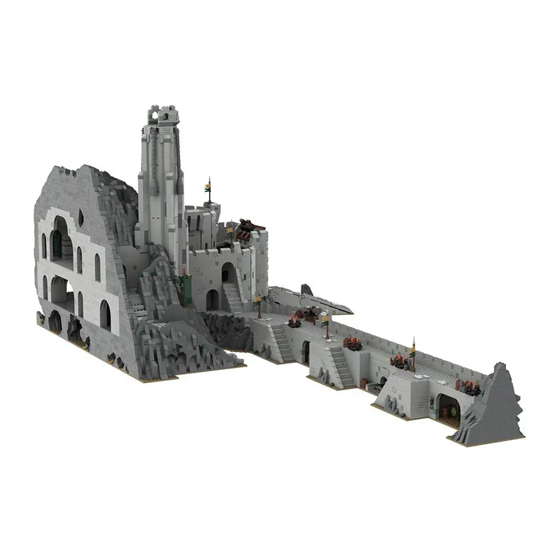 Décennie s de Construction de Scène de Film Moc, Anneaux Magiques, Château UCS, Modèle de Vallée Profonde, Briques de Technologie, Bricolage, Assemblage, Vue de Rue, Jouets, Cadeaux