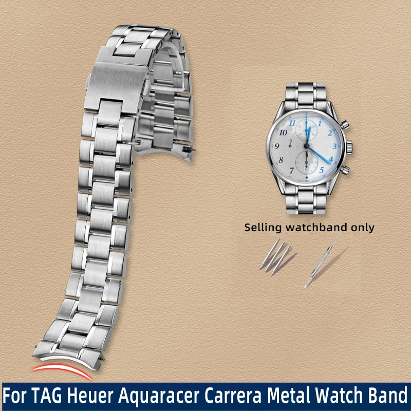 

22mm solid stainless steel strap for TAG HEUER CARRERA CV2A84 CV2A10 solid stainless steel watch strap accessories