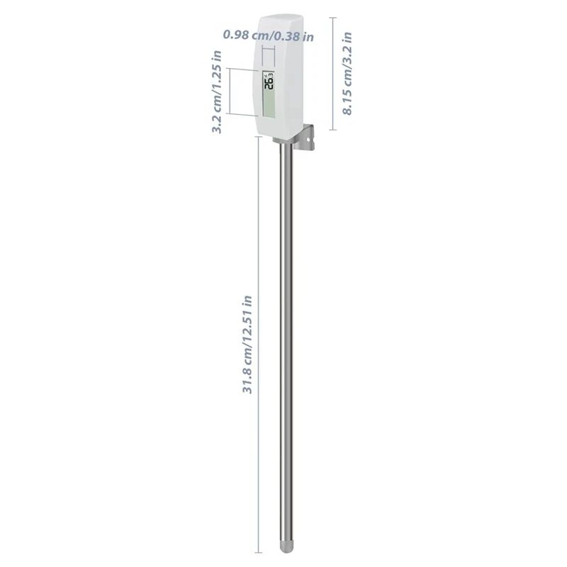 WN34S Soil Temperature Sensor, Waterproof Soil Tester Digital With LCD Display, 11.8 Inch Temperature Probe Sensor(A) Durable