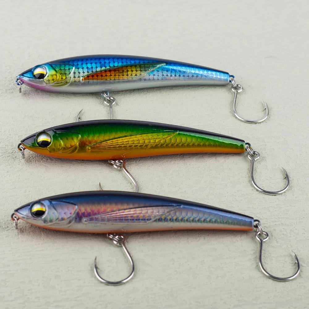 Magnisher Long Casting Sinking Pencil Baits 11.5cm 50.5g Fishing Lures Jigging Hooks Hard Bait Seafishing Artificial Wobbler