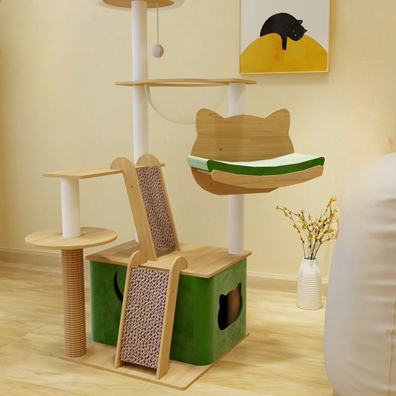 Cute Toys Cat Scrapers Wood Play Space Saving Accessories Board Cat Scrapers Play Climbing Drapak Dla Kota Cat Supplies MR50CS