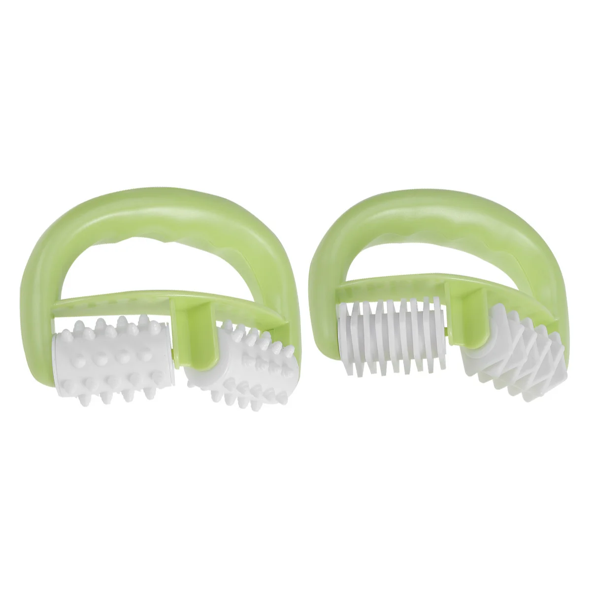 

2Pcs Roller Massage Tool Plastic Hand Massager Easy Grip Ergonomic Design Muscles Stimulates Blood Circulation Body