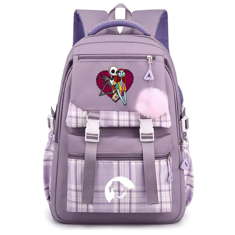 Student Backpack Girls Boys Kids School Book Bags Jack Saly Prints Teenagers Schoolbags Women plaid Travel Bagpack