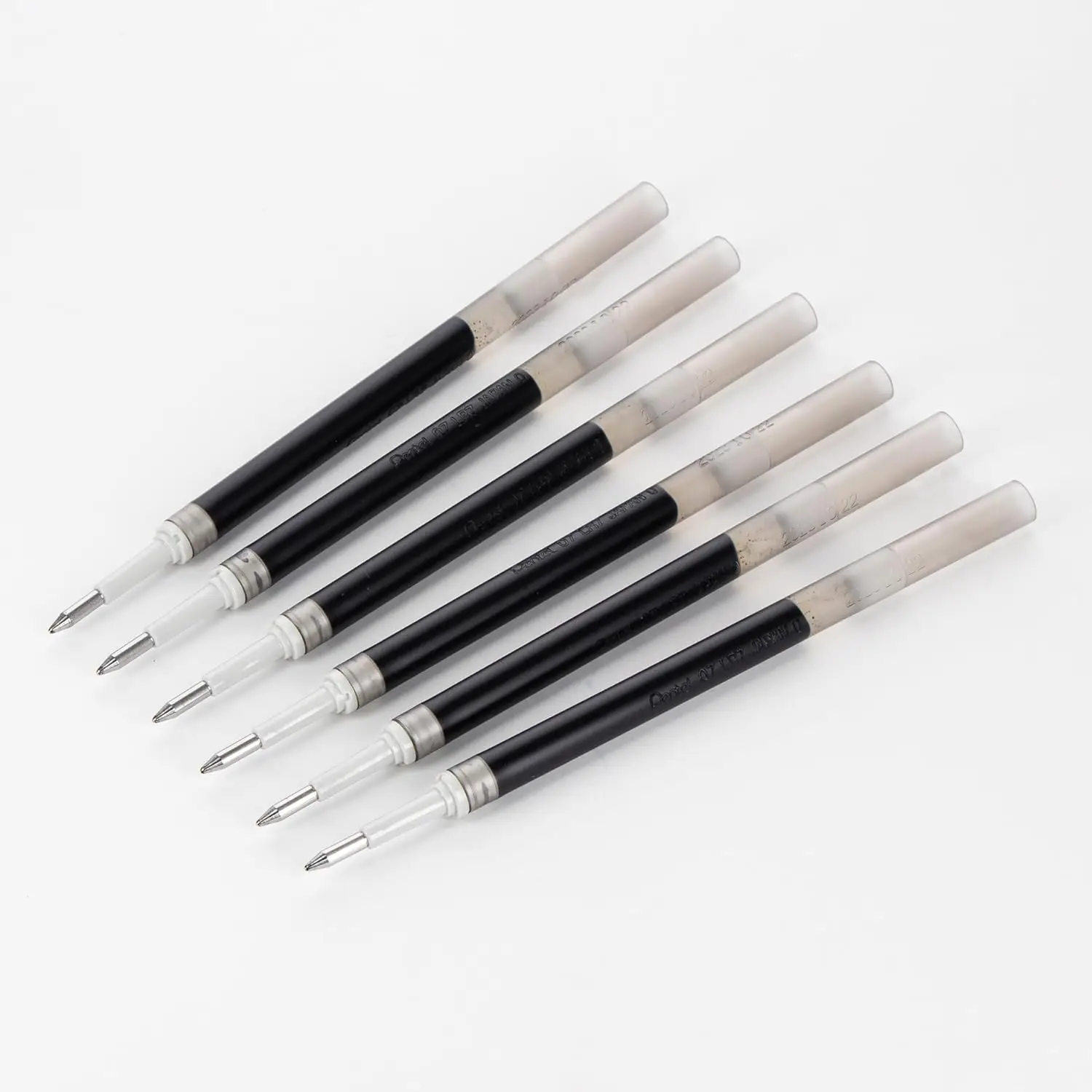 

Сменные стержни для гелевой ручки 0,7 мм, черные, для плавного письма, набор из 6 штук, с металлическим наконечником для быстросохнущих чернил