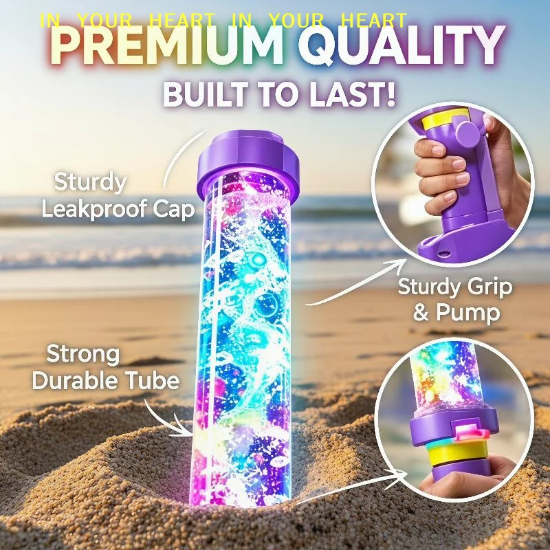 【X】LED Rainbow Glowing Water Gun Large Capacity Leakproof Water Blaster Summer Pool Party Favor Gift for Kids Age 3+