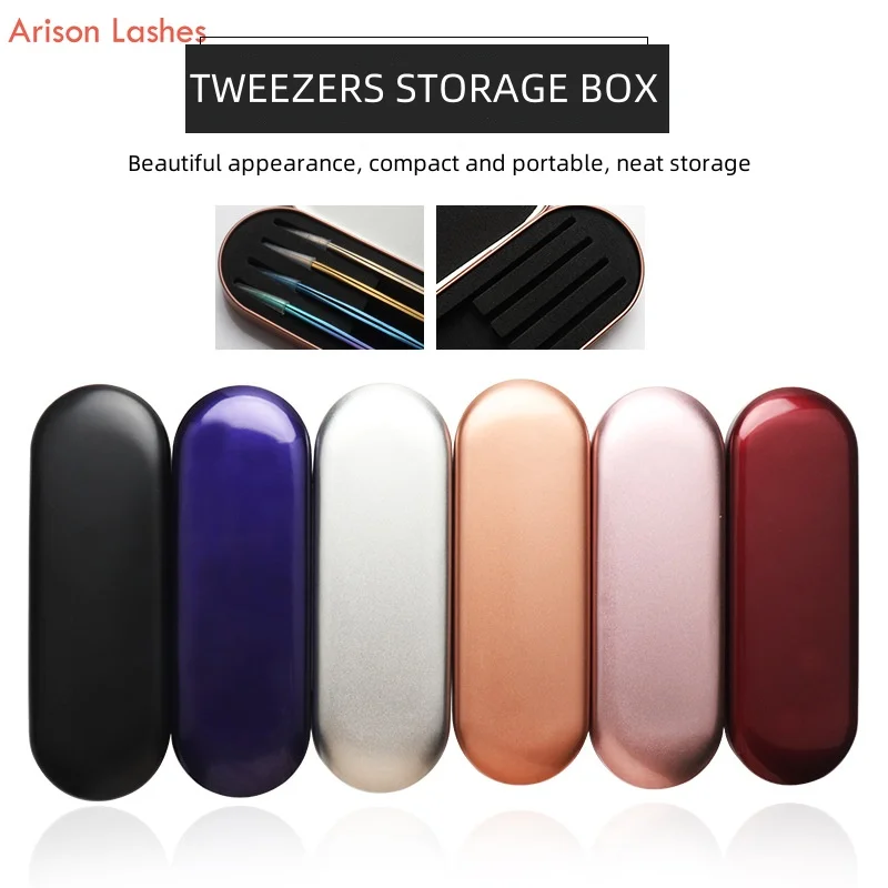 ARISON Tweezers Storage Box Stable Colorful Box High Quality Eyelashes Extension Supplies Women Makeup Tools