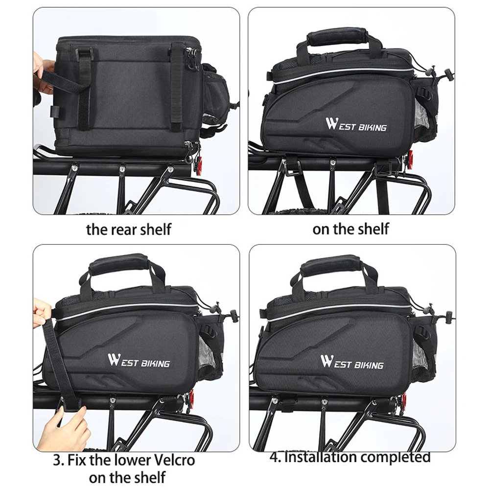 Large Capacity Bicycle Rear Rack Bag Outdoor TravelPack Portable Handbag Cycling Bike Rearseat Storage Bag Cycling Accessory