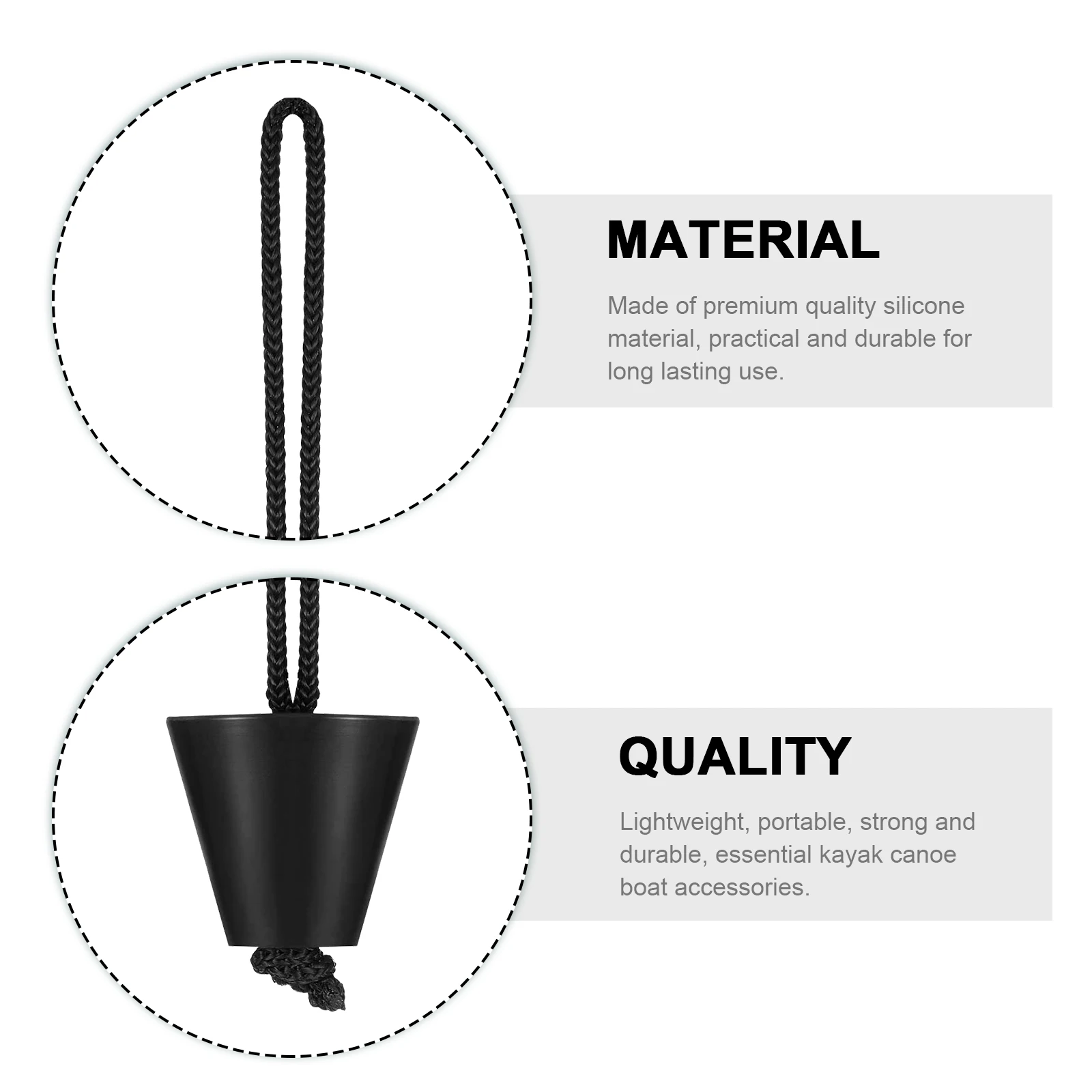 

6pcs Silicone Scupper Plug Waterproof Drain Stopper For Kayak Canoe Boat Durable Light Replacement Accessories Marine Thread