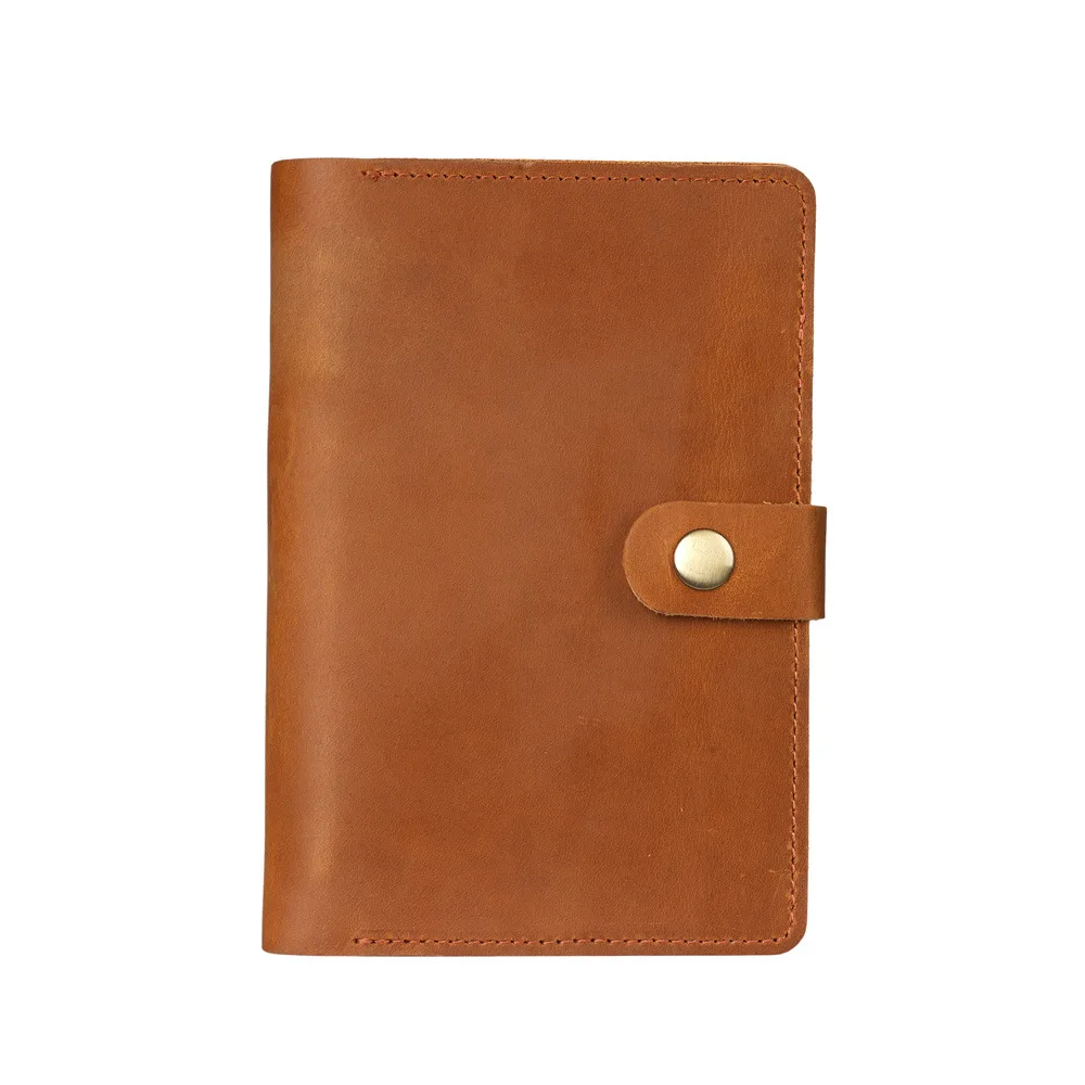Cow Leather Journal Cover for Field Notes Portable Refillable Notepad with Pen Holder Pocket Notebooks Fits 3.5'' X 5.5'' Diary