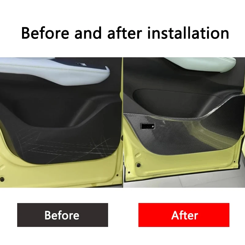 For BYD Seagull 2023-2024 Car Door Anti-kick Protection Cover Stainless Steel Accessories