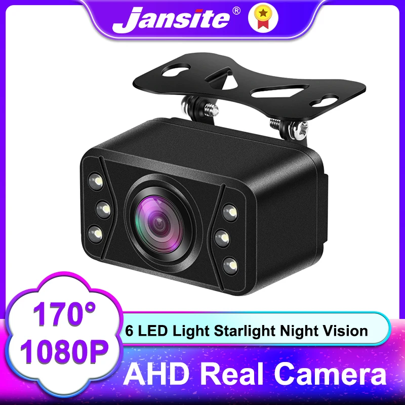 

Jansite 170° 1920x1080P Car Vehicle AHD CVBS Reverse Camera 6 LED Top Starlinght Night Vision Universal Backup Parking Camera