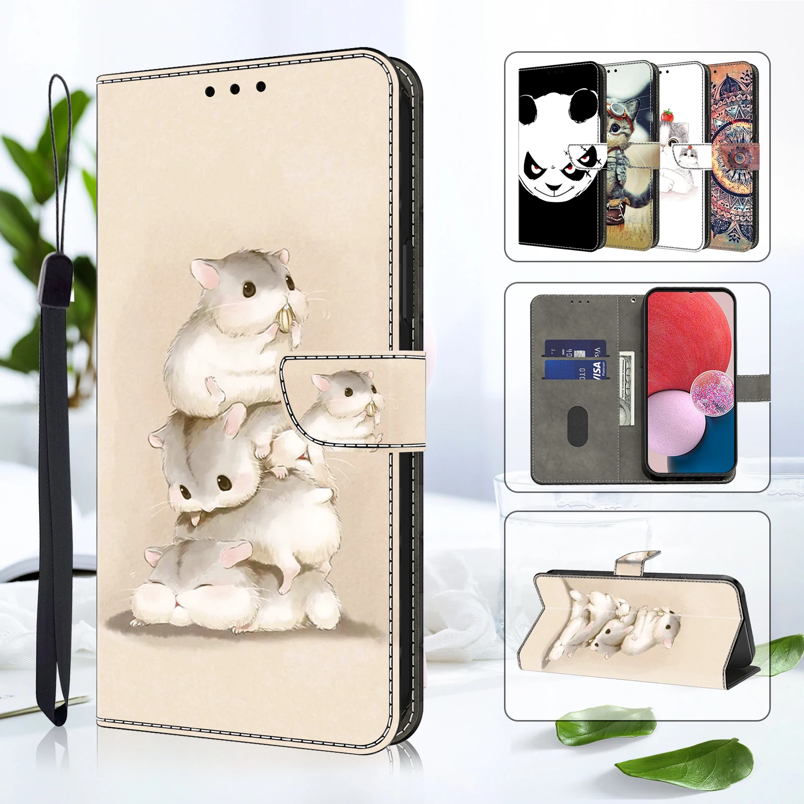 3D Magnetische Flip Leder Brieftasche Fall Für iPhone 17 16 15 14 13 12 11 X Xr Xs 8 7 6 6s Se2 Se3 2022/20 Mini Air Plus Pro Max – Detail 1