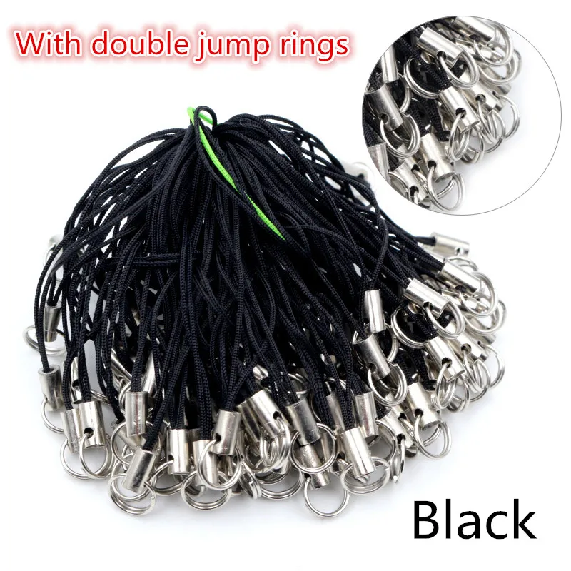 100 stücke Lanyard Lariat Strap Cords Hummer Verschluss Seil Schlüsselanhänger Haken Mobile Set Charms Schlüsselbund Tasche Zubehör Schlüssel Ring