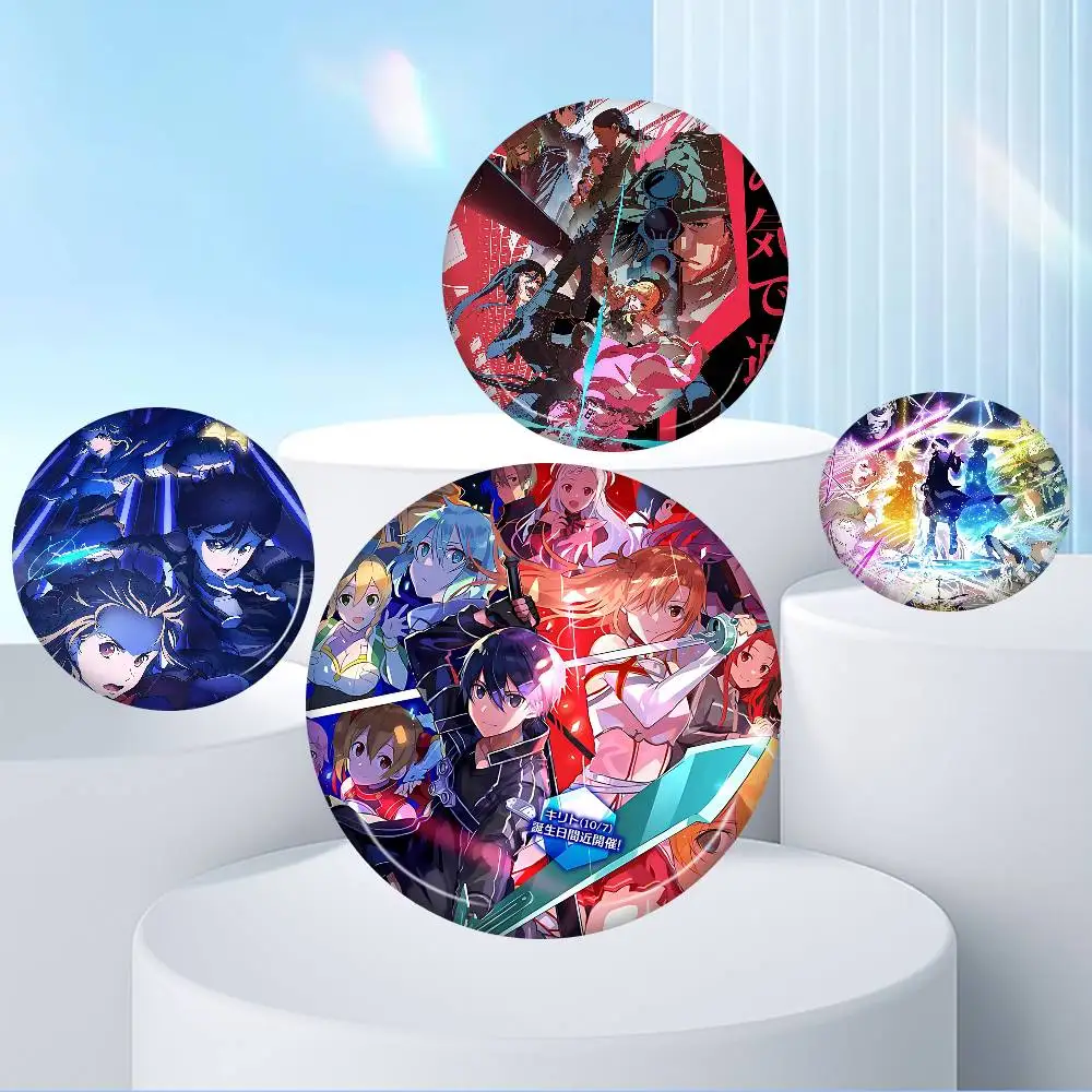 S-Sword Art Online anime Creative Tinplate Soft Button Pins Animal Icon Brooch Lapel Backpack Badge Accessories Pin