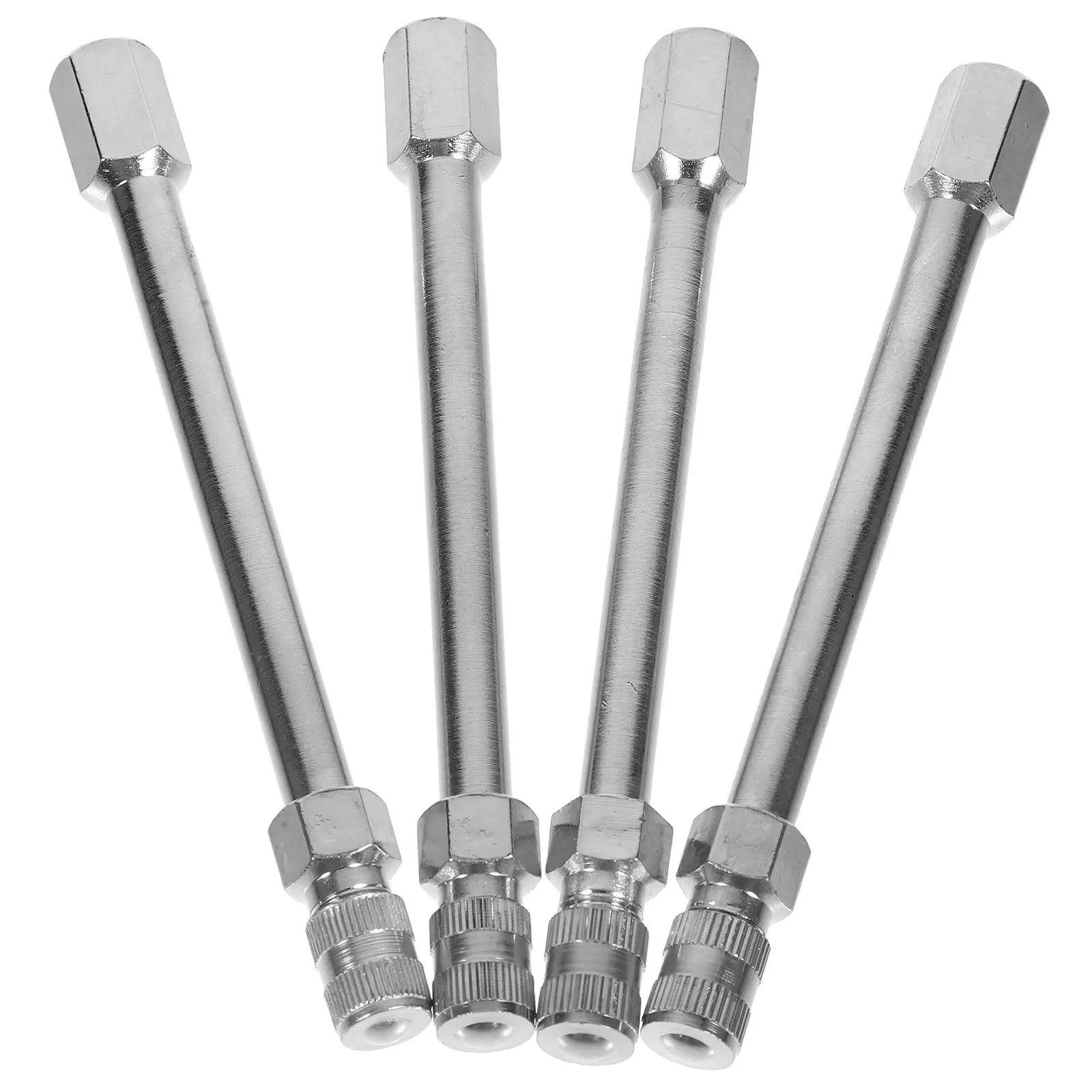 

4Pcs Tire Valve Extension Rods Durable Brass Extenders for Multiple Vehicles Easy Installation Convenient Use Valve Extension