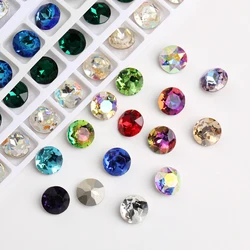 10mm Round Nail Charms Glass Rhinestones For Jewelry Making Pointback Loose Diamond Gems Crystal Stone for Nails Decoration