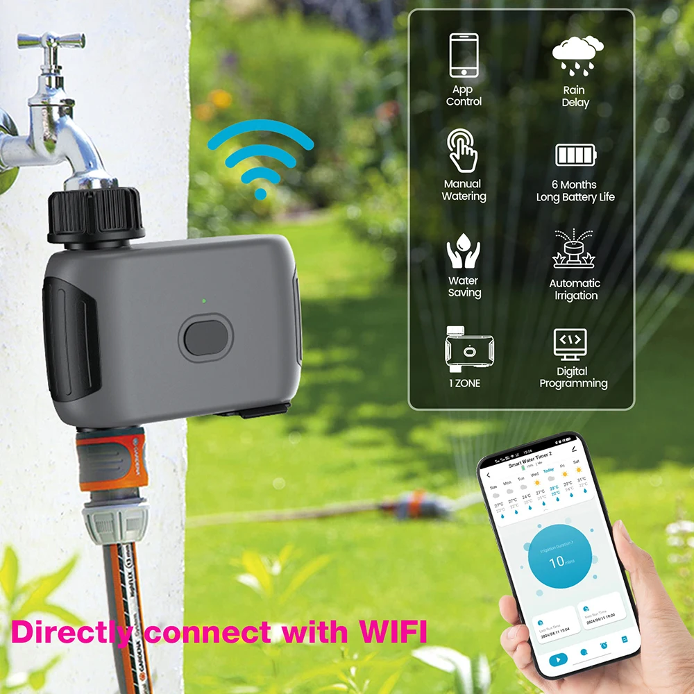 WiFi Smart Irrigation Garden Sprinkler Timer Water Valve Irrigation Timer Smart Watering System WiFi Smart Water Timer