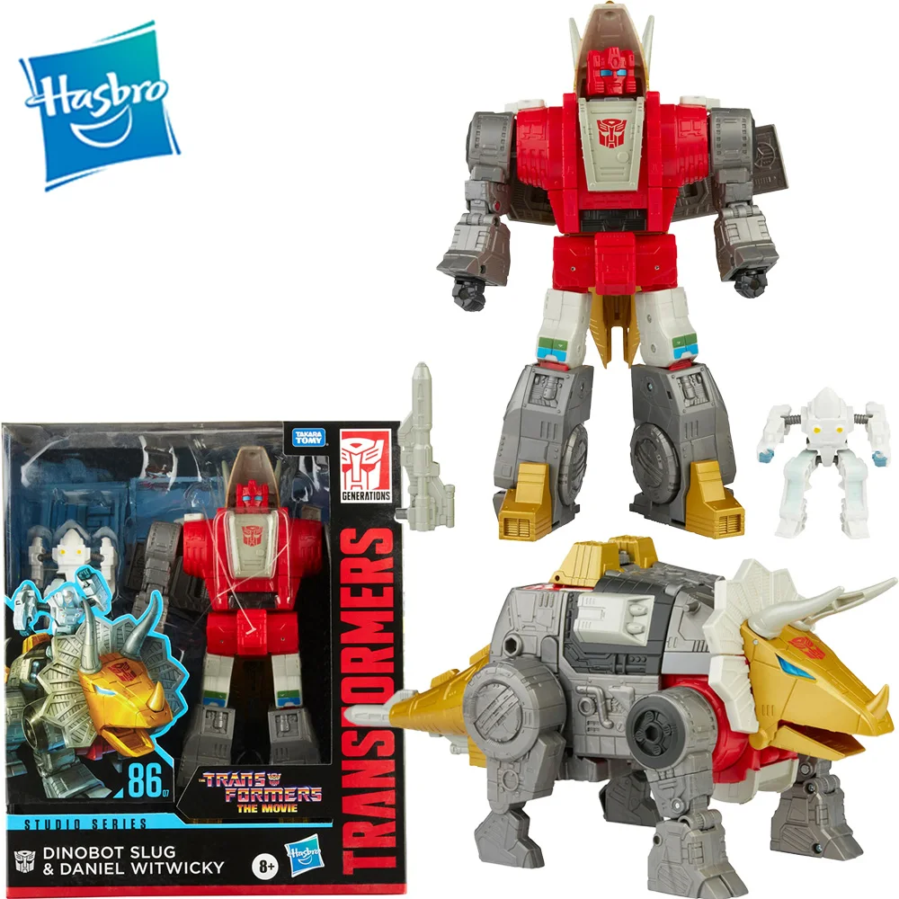 Hasbro Transformers Studio Series 86-07 Líder Classes Dinobot Slug e Daniel Witwicky Action Figure Coleção Modelo Brinquedos