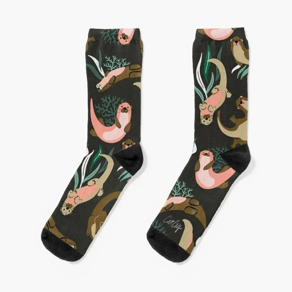 Otter Collection - Charcoal Socks new year hip hop snow cycling Socks Ladies Men's gym sport man Women's Socks Men's