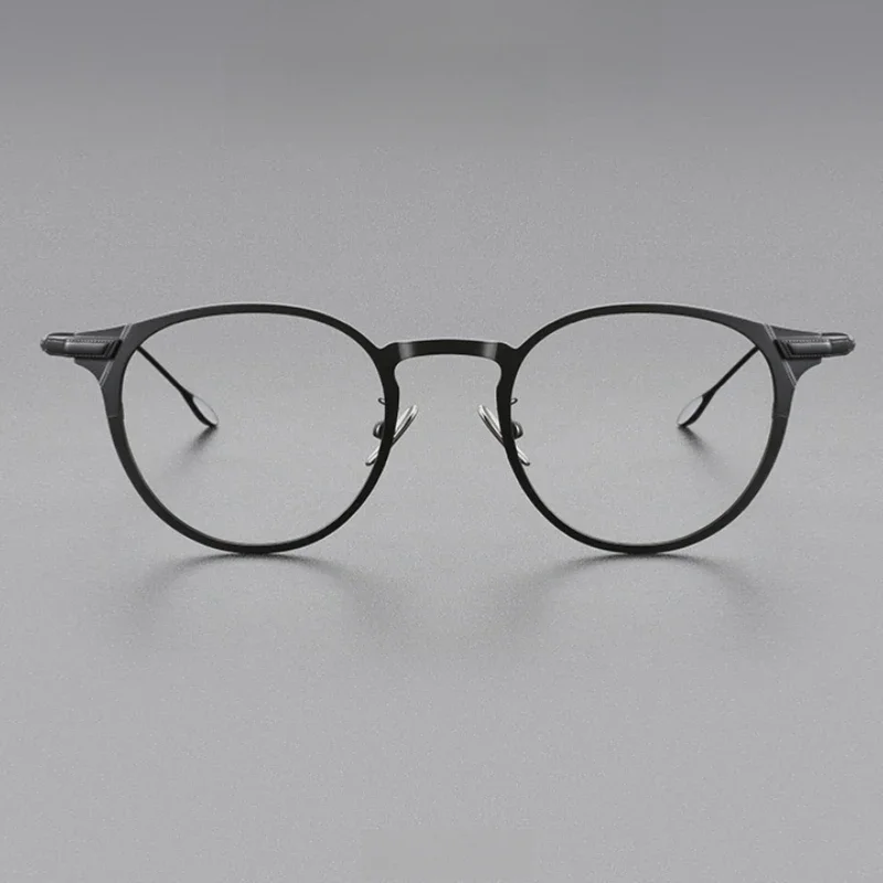 

KIZN Retro Luxury Spectacle Titanium Frame Ultra-light Pure Round Prescription Glasses Frames For Men and Women UF0
