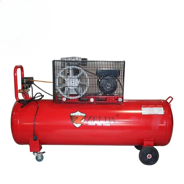 Hot Sale 3HP Industrial Belt Piston Driven Air Compressor Portable 8 Bar/115Psi Pneumatic 200L Air Compressor