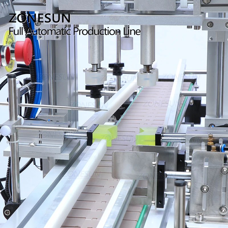 ZONESUN Automatic Production line Round Plastic Bottle Labeler Liquid Beverage Unscrambler Filling Labeling Capping ZS-FAL90