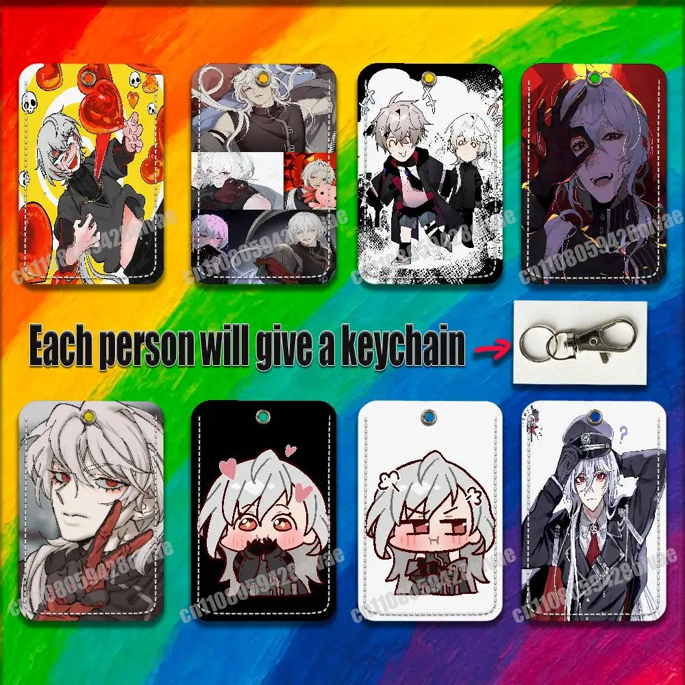 

A Date with D-Death Casper For ID Clips Credit Bank Bag Bus Meal Card Holder Cover Pocket Decoration Keychain