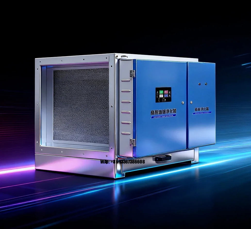 Electrostatic Fume Purifier ≥98% Efficiency ESP + UV Kitchen Extract Purifier  4,000~60,000 M³/h
