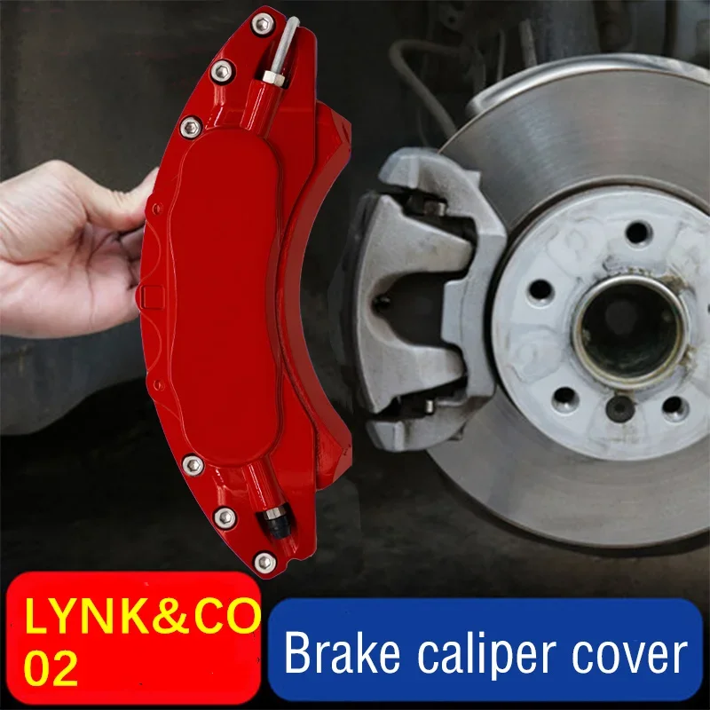 For LYNK&CO 02 Car Brake Caliper Cover Aluminum Metal Fit 1.5T 2.0TD DCT PRO Plus 2.0T PRO Funky 2018 2019 2020