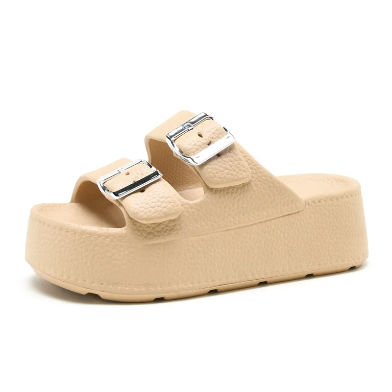 Summer Platform Sandals and Slippers Ladies Increase 5 Cm Non-slip Slippers Indoor Home Slippers Women Outdoor Beach Shoes