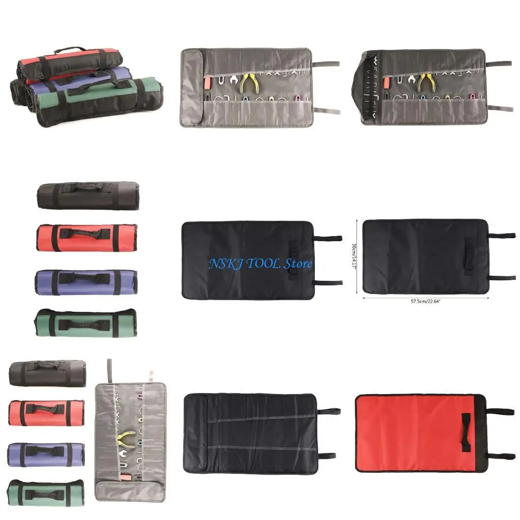 

L8RC Multifunction Cloth Wrench Bag Roll-up Bags Pliers Storage Pocket Tools Case Holder Electronics Repair