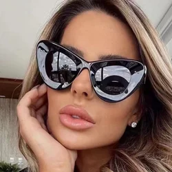 Vintage Oversized Cat Eye Sunglasses Women Luxury Brand Design Big Frame Cateye Sun Glasses For Ladies Oculos Feminino De Sol