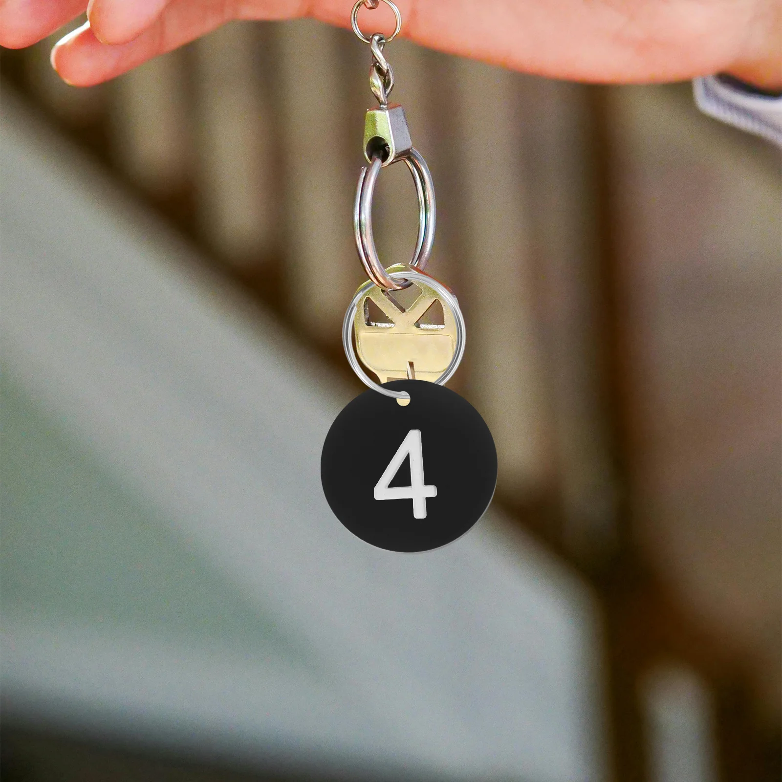 

100pcs Digital Numbered Plastic Key Tags Round Labels For Keys Luggage Lockers Organization Numbered Repair Tags Keychain