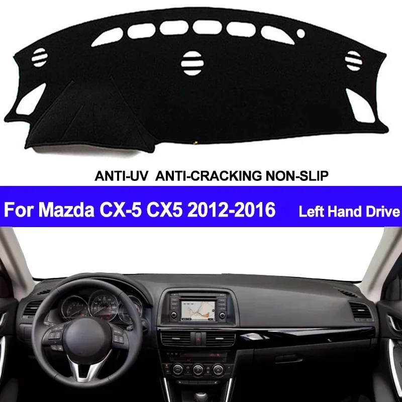 

Чехол для приборной панели автомобиля, коврик для приборной панели Mazda CX-5 CX5 2012 2013 2014 2015 2016, коврик для приборной панели, коврик, противоскользящий противосолнечный Стайлинг автомобиля