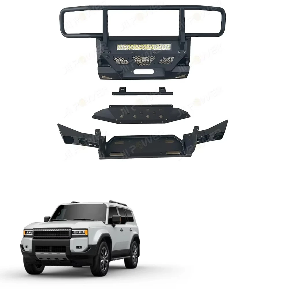 

Горячая Распродажа внедорожного 4x4 внешний передний бампер автомобиля с длинной световой полосой и противотуманными фарами с головным отверстием для PRADO LC250