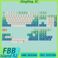 FBB MAKER Island R2 Keycap Thermal Sublimation PBT Thickened 1.7mm Gradient Blue Minimalist Custom Mechanical Keyboard Keycap