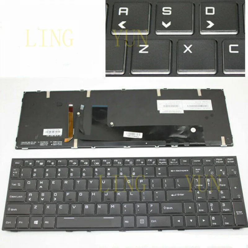 

Новая клавиатура для ноутбуков Clevo Sager NP8155 NP8156 NP8157, американская раскладка, с цветной подсветкой