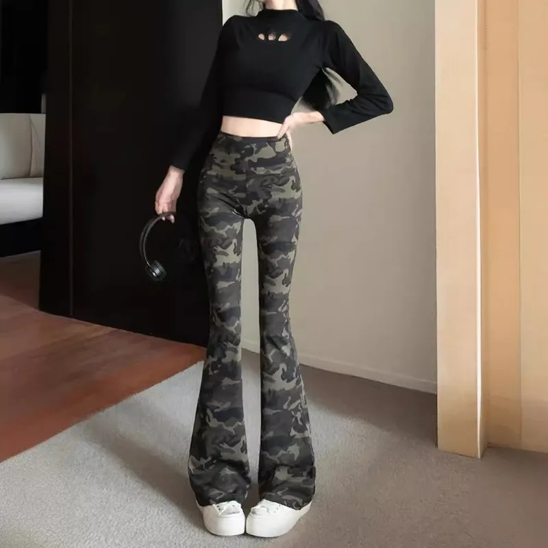 

New Camouflage Flared Pants Yoga Fashion Casual Trousers