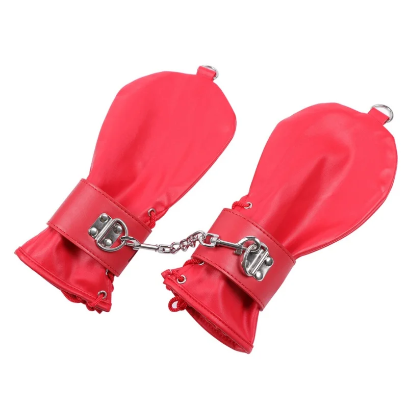 Menottes en Faux cuir, manchettes, gants avec cadenas, mitaines patte de chien, Costumes de Bondage, Cosplay, jouets Sexy pour adultes, accessoires