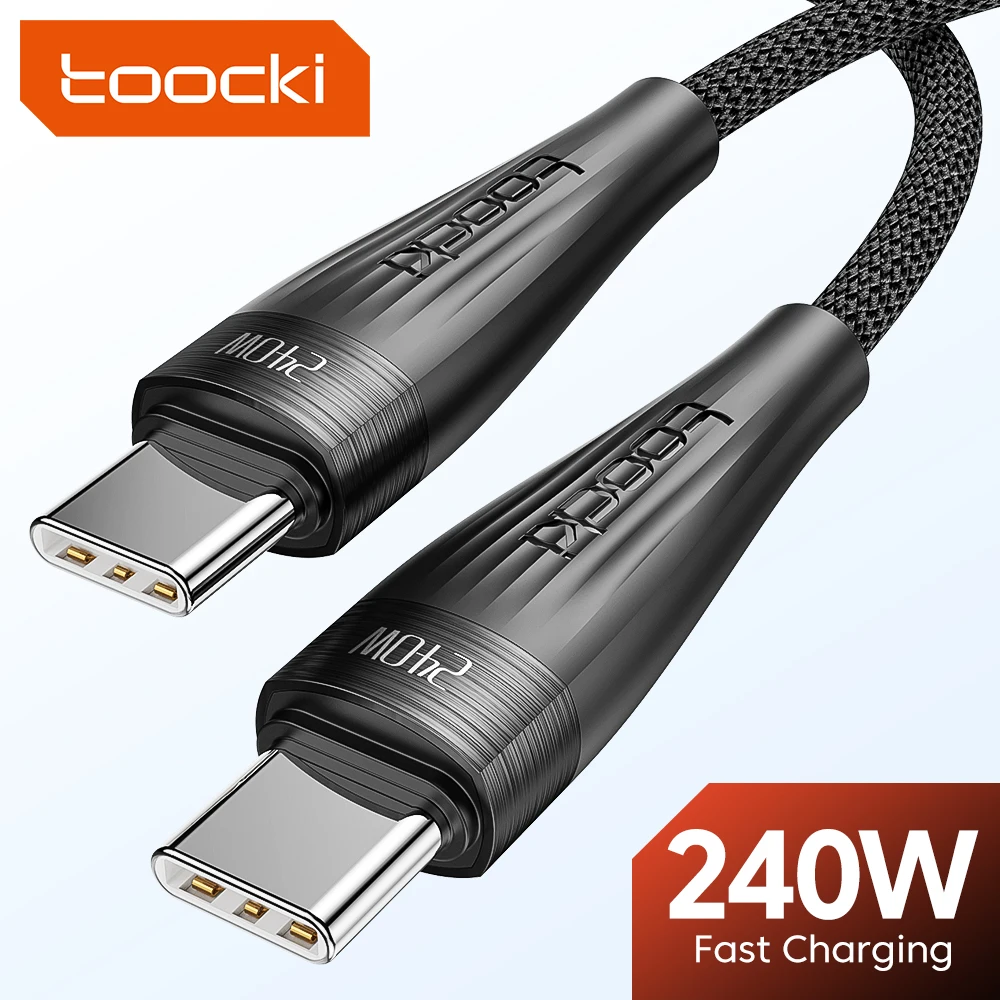 Toocki 240W USB C To USB Type C Cable PD 3.1 Fast Charging Charger For HUAWEI Xiaomi Samsung Poco IPad Type C Cable Data Cord
