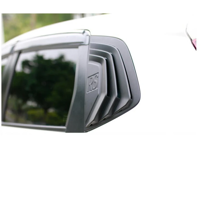 FOR New FIT Car Styling 2 PCS/sets ABS Plastic Rear Window Triangle Shutters Cover Trim Honda Jazz RS Style Spoiler GK5 2014-17