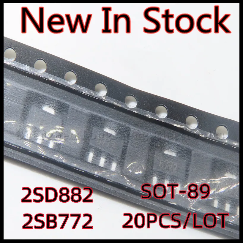 20PCS/LOT B772 D882 2SB772 2SD882 SOT-89 SMD Transistor transistor New In Stock