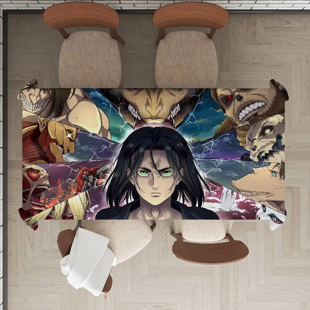 Dark A-Attack on T-Titan Waterproof and Oil-proof Tablecloth Bedside Table Dustproof Decorative Cloth Living Coffee Tablecloth