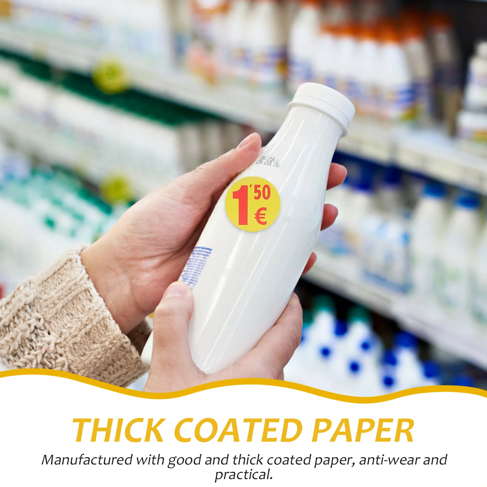 

1pcs 1 Roll Adhesive Price Tag Paper Round Pricing Labels Bright Color Sale Stickers For Supermarket Retail Store Small Business