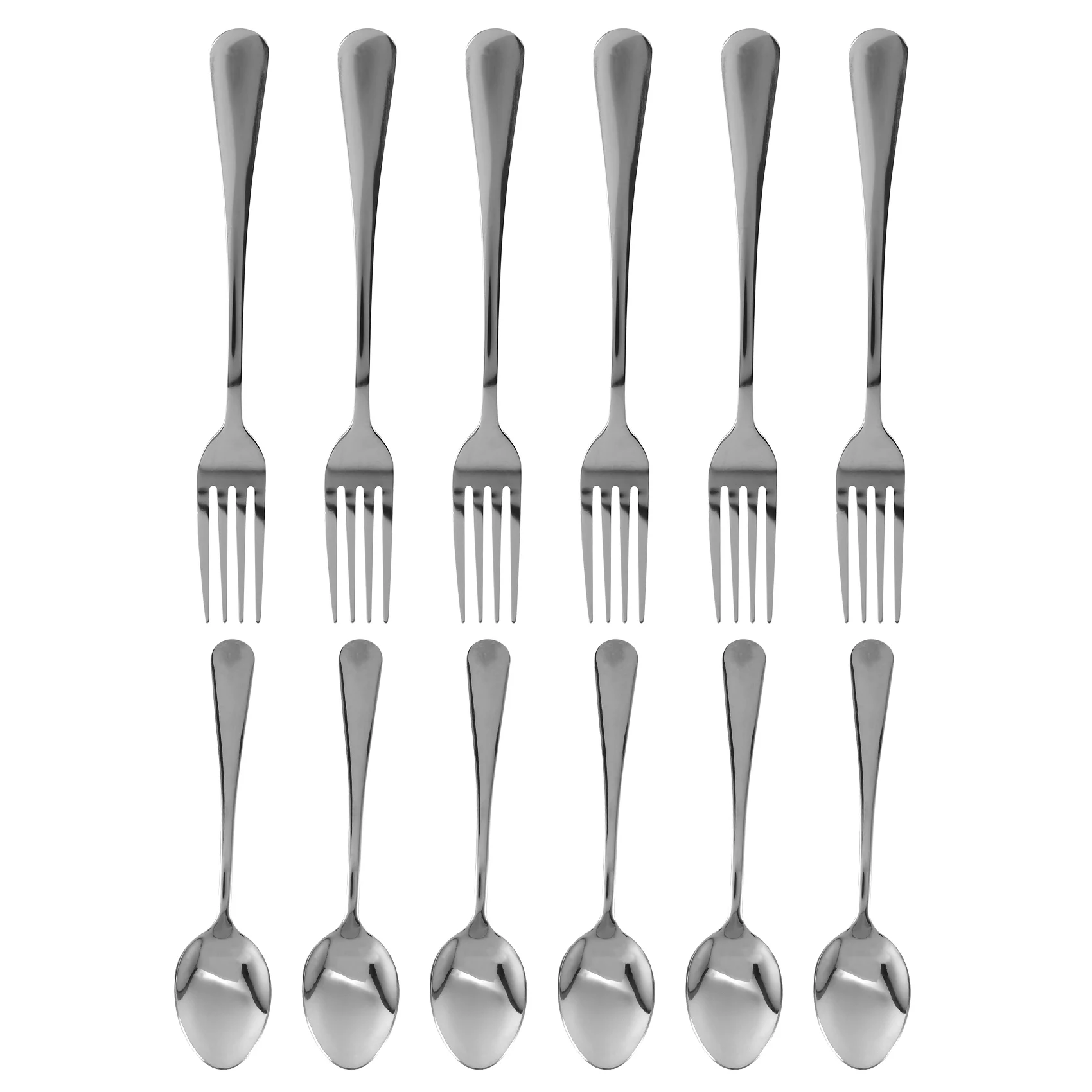 ABSS-Set Of 12, Stainless Steel Dinner Forks And Spoons, Find Top Heavy-Duty Forks (8 Inch) And Spoons (7 Inch) Cutlery Set