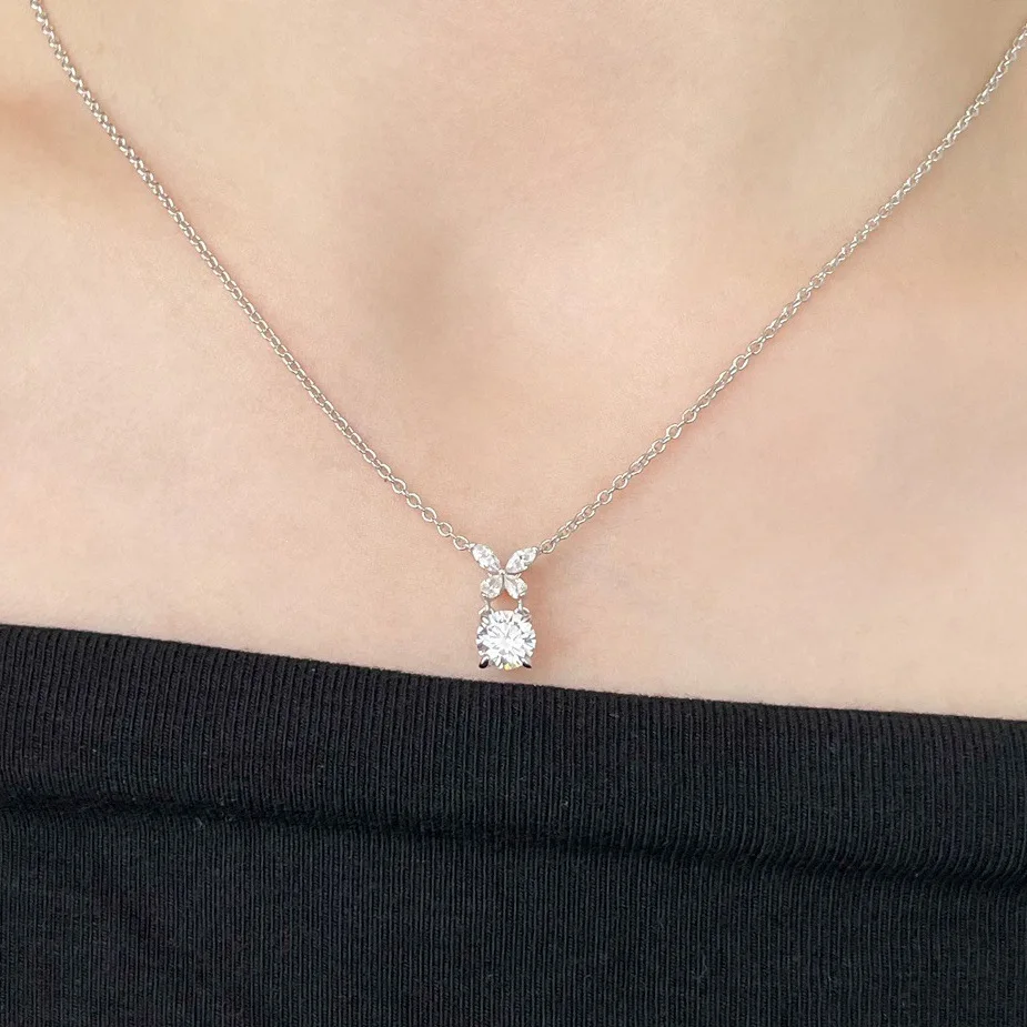 Tassel butterfly pendant necklace, fashionable, simple, light luxury and exquisite water drop collarbone chain