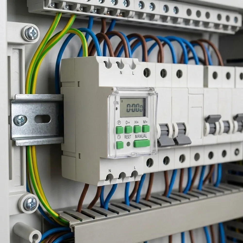 DIN Rail Digital Timer Switch 220V Weekly Programmable Electronic Controller For Home Lighting Streetlights Industrial Equipment