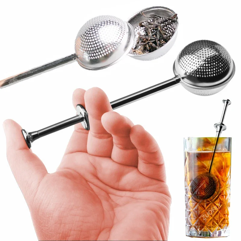 Telescopic Ball Tea Infuser Stainless Steel Tea Strainer Mesh Teaspoon Filter Metal Loose Leaf Tea Bag Strainer Kitchen Teaware