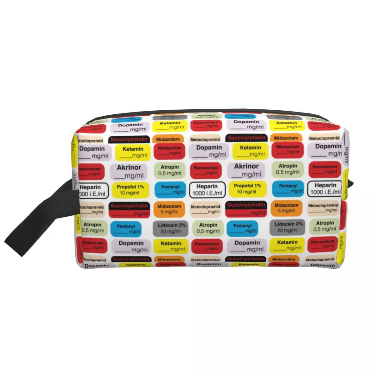 Cute Anesthesia Medication Doctor Medical Nurse Hospital Travel Toiletry Bag Makeup Cosmetic Organizer Beauty Storage Dopp Kit